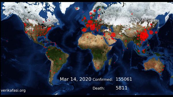 How fast coronavirus is spreading across Earth? (video)